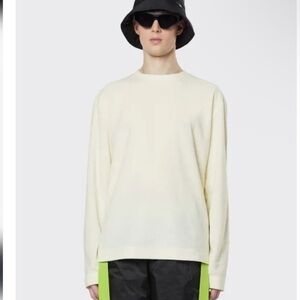 NWT UNISEX RAINS Fleece Sweatshirt IN COLOR WHITE SIZE Small